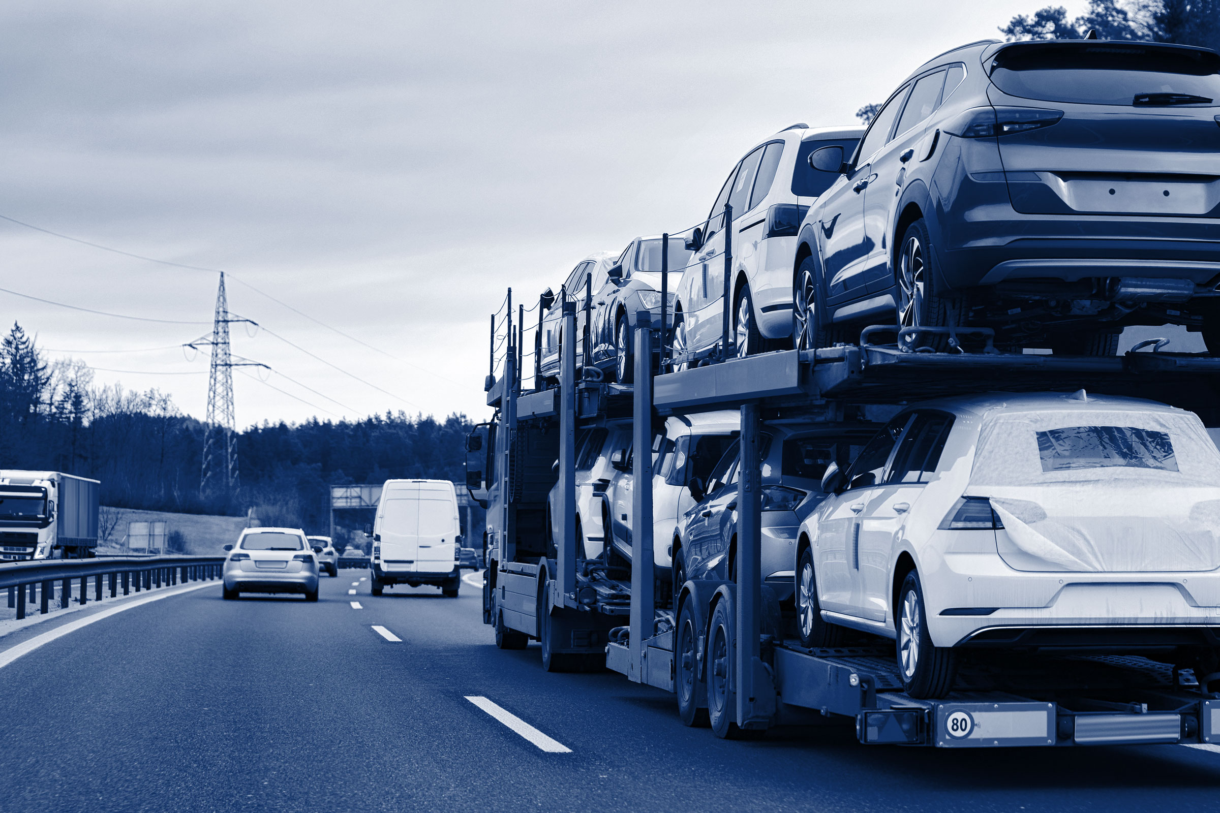 Autotransporter auf europaeischer Route